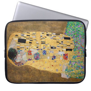 Funda Para Portátil El Beso de Gustav Klimt Feliz Cumpleaños