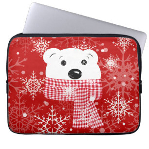 Funda Para Portátil El bozal de un oso polar, Navidades
