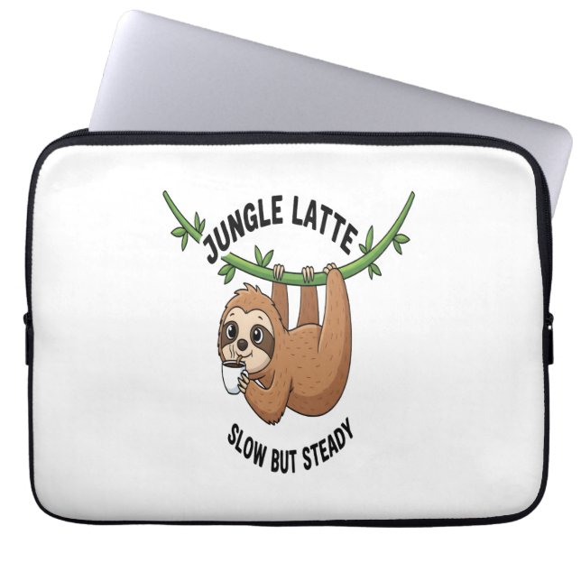 Funda Para Portátil El café matutino de Sloth (Frente)