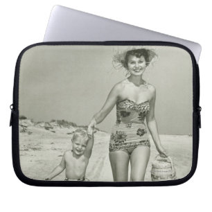 Funda Para Portátil El caminar de la madre y del hijo