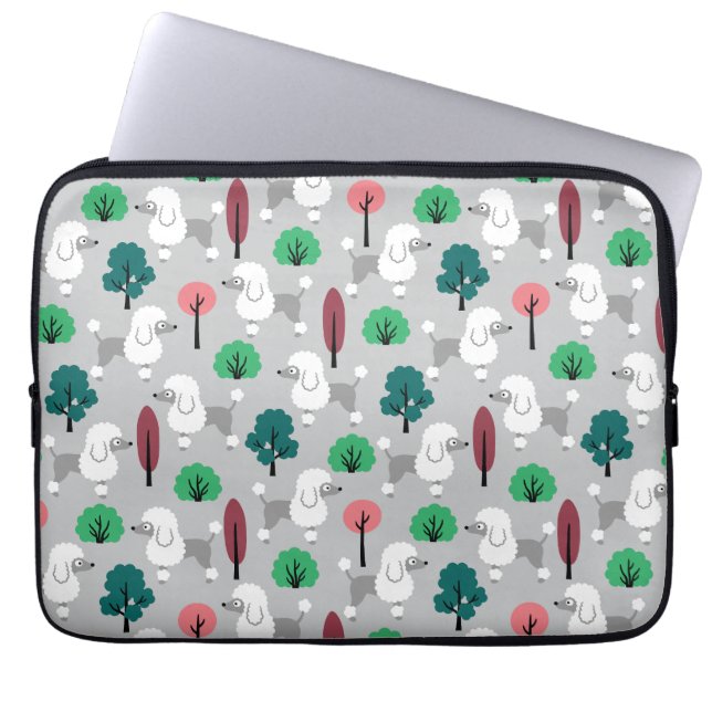 Funda Para Portátil El caniche en el parque (Frente)