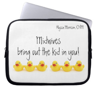 Funda Para Portátil El caucho de las parteras Ducks nombre