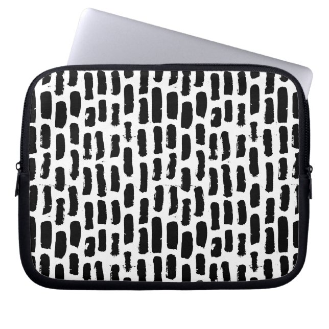 Funda Para Portátil El cepillo negro frota ligeramente el modelo (Frente)