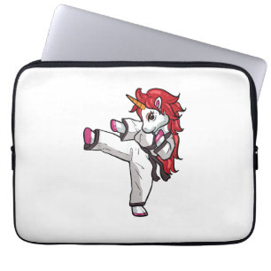 Funda Para Portátil El Chica de Unicorn Karate Taekwondo Jiu Jitsu MMA