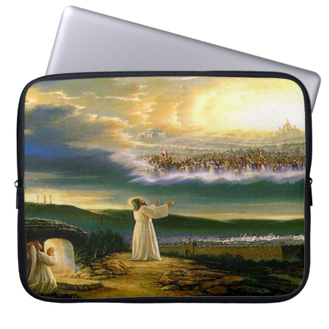 Funda Para Portátil El cielo acoge a Jesús al atardecer (Frente)