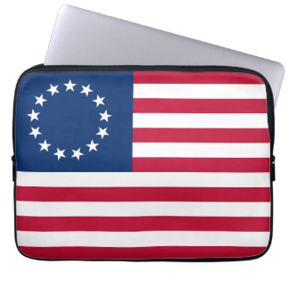Funda Para Portátil El círculo de las estrellas, la bandera estadounid