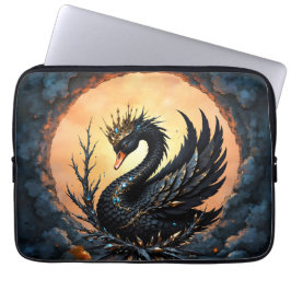 Funda Para Portátil El cisne de obsidiana de la gracia a la luz de la 