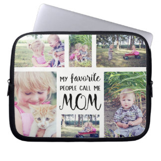 Funda Para Portátil El collage de fotos de la mamá mi gente preferida