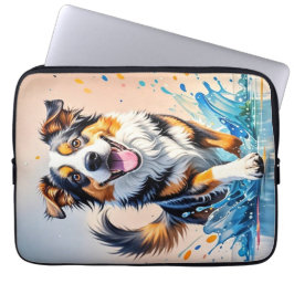 Funda Para Portátil El colorido gigante feliz perro divertido, chispor