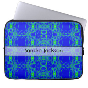 Funda Para Portátil El cordón personalizado del verde azul tiene gust