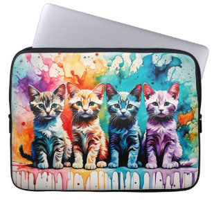 Funda Para Portátil El Cuarteto Colorido: ¡Patas y Pintura!