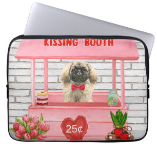 Funda Para Portátil el día de San Valentín de perros pekingese besando