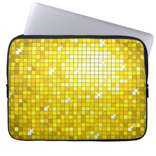 Funda Para Portátil El disco teja la manga amarilla del ordenador