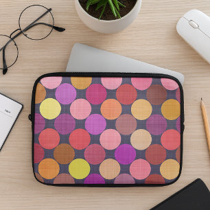 Funda Para Portátil El divertido y colorido patrón de arte de los punt