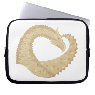 Funda Para Portátil El dragón del corazón de arenisca sobre blanco
