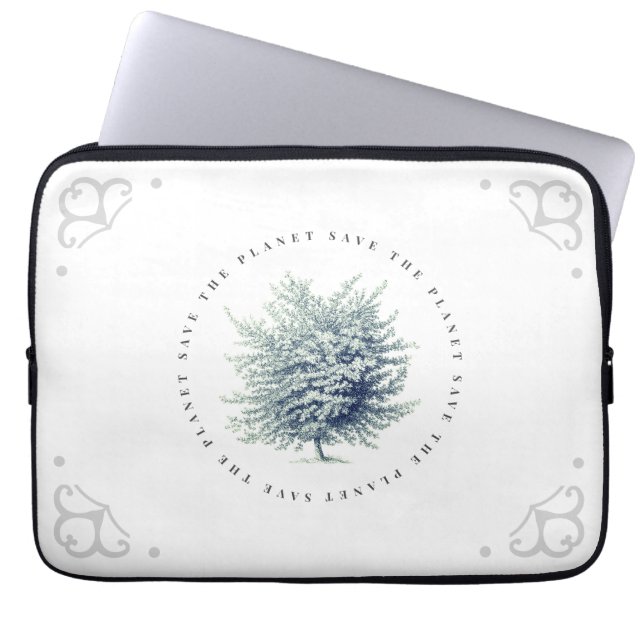 Funda Para Portátil El entorno clásico salva el árbol del planeta (Frente)