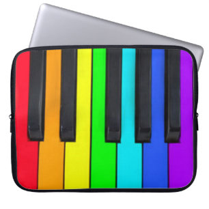 Funda Para Portátil El espectro colorea el teclado de piano