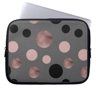 Funda Para Portátil el falso oro color de rosa elegante se ruboriza