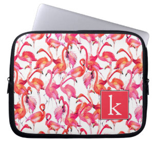 Funda Para Portátil El flamenco de la acuarela en acuarelas el   añad