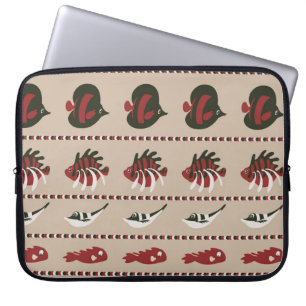Funda Para Portátil El fondo marino con vida marina - cangrejo y di