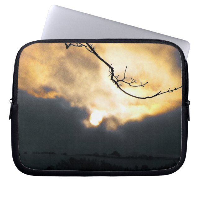 Funda Para Portátil El frío amanecer del invierno (Frente)