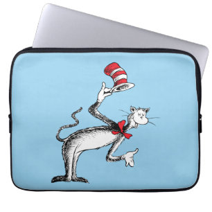Funda Para Portátil El gato en el sombrero hace una reverencia