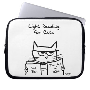Funda Para Portátil El gato enojado traza la guerra - manga divertida