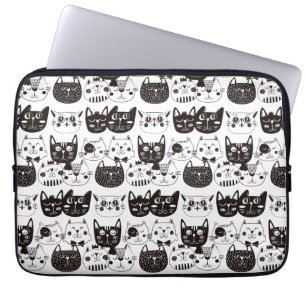 Funda Para Portátil El gato loco hace frente al modelo