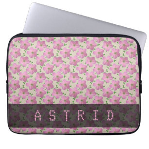 Funda Para Portátil El geranio rosado romántico florece cualquier