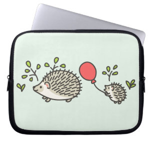 Funda Para Portátil El globo rojo del erizo del bebé