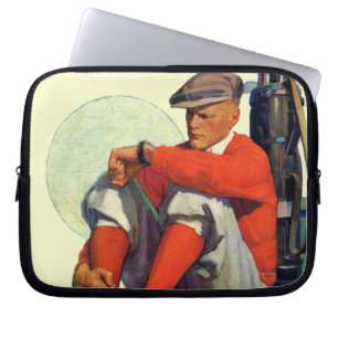 Funda Para Portátil El golfista guardó el esperar