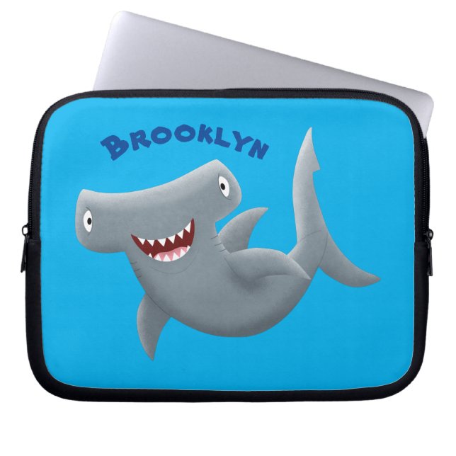 Funda Para Portátil El gracioso tiburón martillo personalizado (Frente)