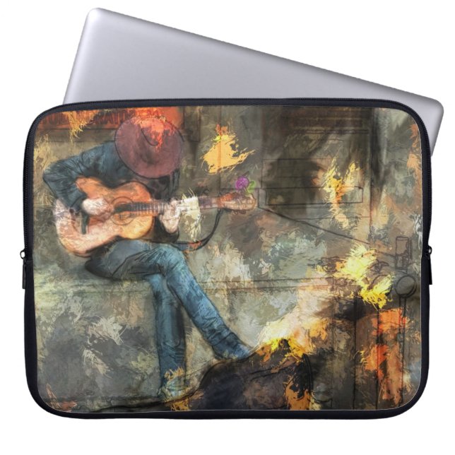 Funda Para Portátil El guitarrista (Frente)