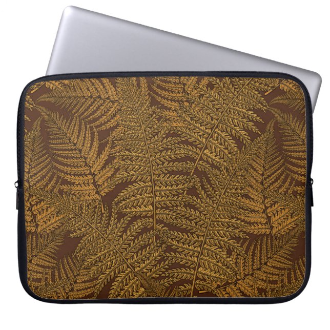 Funda Para Portátil El helecho otoñal en marrón (Frente)