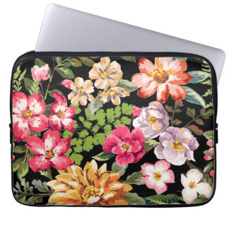 Funda Para Portátil El hibisco tropical florece la manga floral del