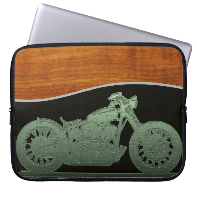Funda Para Portátil El hombre de la motocicleta (Frente)