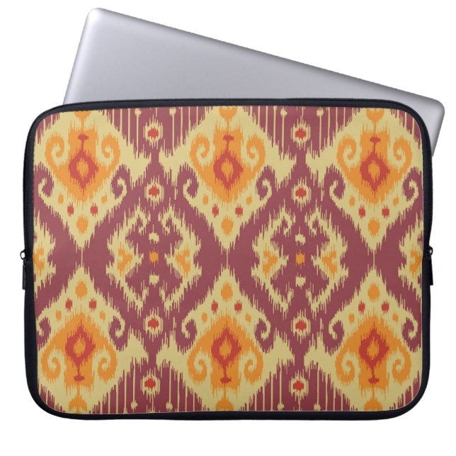 Funda Para Portátil El Ikat Chevron: Tradicional fondo (Frente)