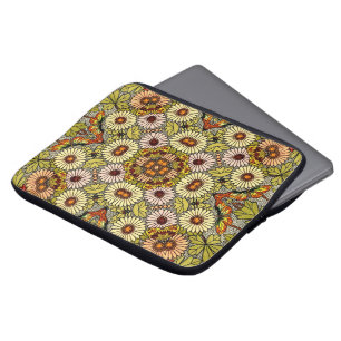 Funda Para Portátil El ilustracion del vintage florece el modelo de