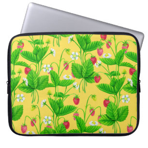 Funda Para Portátil El jardín de fresas en amarillo