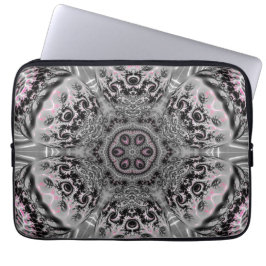 Funda Para Portátil El jardín fractal de plata