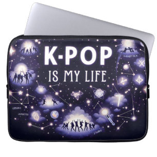 Funda Para Portátil El K-pop es mi vida flotando entre las estrellas