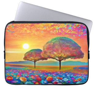 Funda Para Portátil El Kaleidoscopio de la naturaleza del atardecer