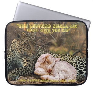 Funda Para Portátil "el leopardo se acostará con el niño " Isaías 11