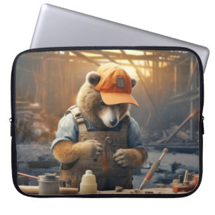 Funda Para Portátil El maniquí del trabajo divertido con animales de o