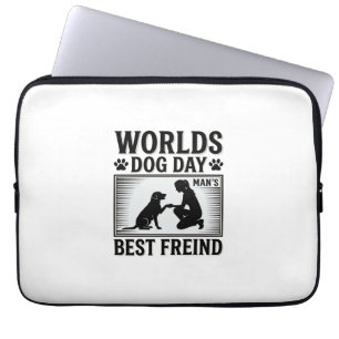 Funda Para Portátil El Mejor Amigo del Hombre en un Día de Perros Vint