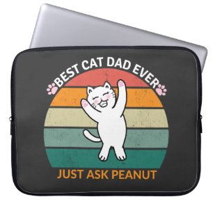 Funda Para Portátil El mejor padre del gato, pregúntale a Peanut, papá