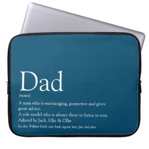Funda Para Portátil El mejor papá del mundo Definición Azul