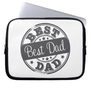 Funda Para Portátil El mejor papá - efecto del sello de goma -