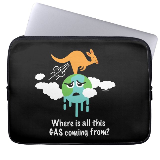 Funda Para Portátil El metano del canguro Fart (Frente)