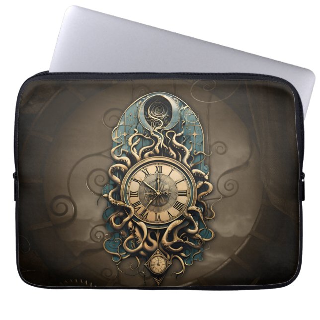 Funda Para Portátil El misterioso movimiento de steampunk. (Frente)